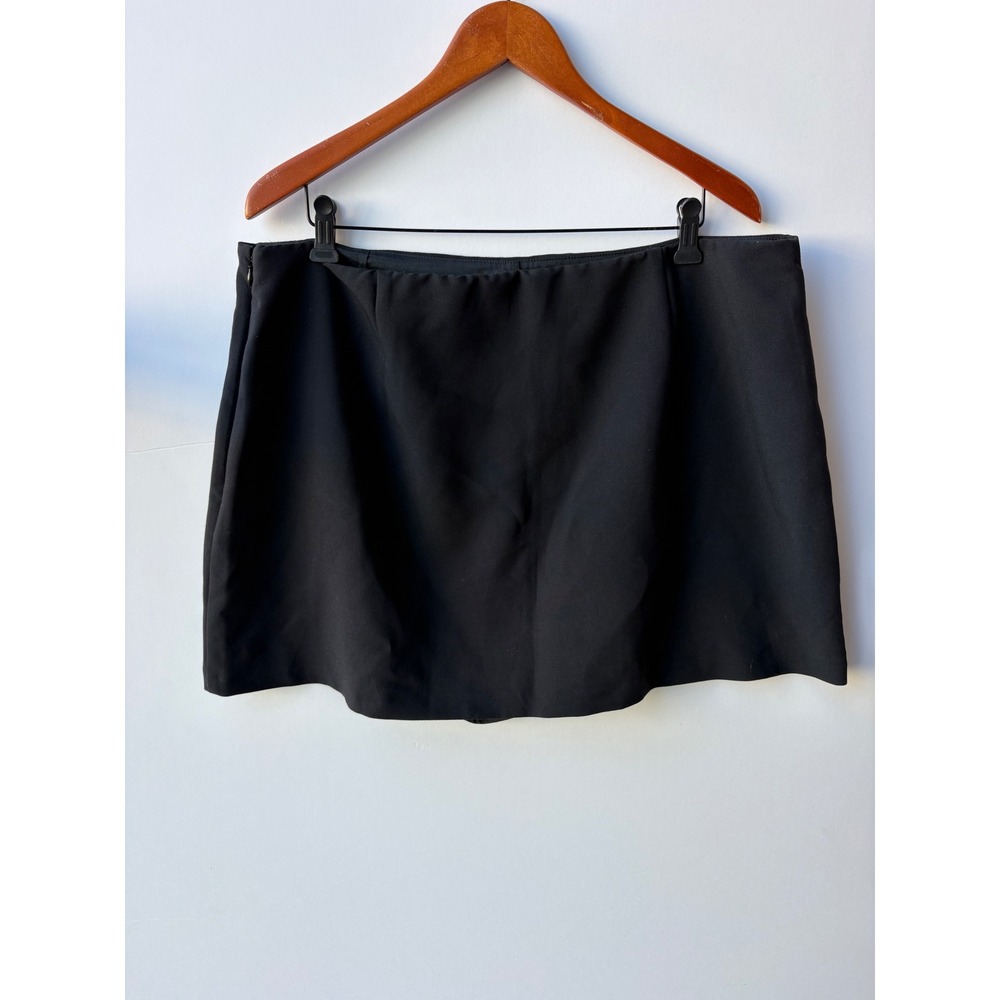 Abercrombie & Fitch Black Wrap Front Mini Skort Skirt Shorts Casual Minimalist